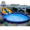 Inflatable Swimming Pool Frame Pool, Inflatable Amusement Water Park for Land