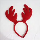 Simple red and green deer antlers hair band wholesale christmas ornament suppliers