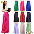 Ecoach long skirt models High Quality New Fashion High Waist plain Chiffon Long Maxi Skirts