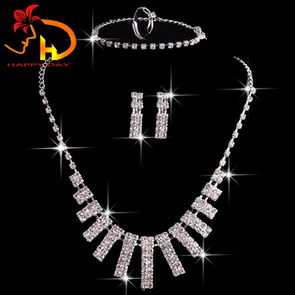 Modern style superior quality decoration shiny woman wedding accessories bride jewelry set, Silver
Modern style superior quality decoration shiny woman wedding accessories bride jewelry set, Silver
