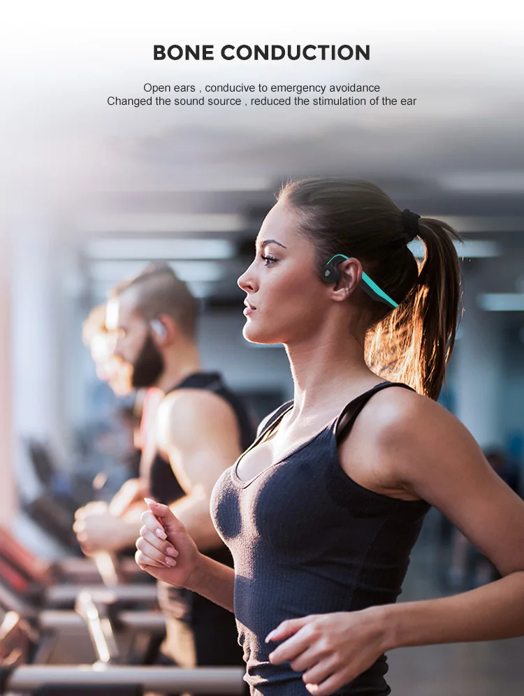 New Design Sports Fashion Fitness Stereo Wireless Headphone 4.2 Bone Conduction Music Headset - ANKUX.COM