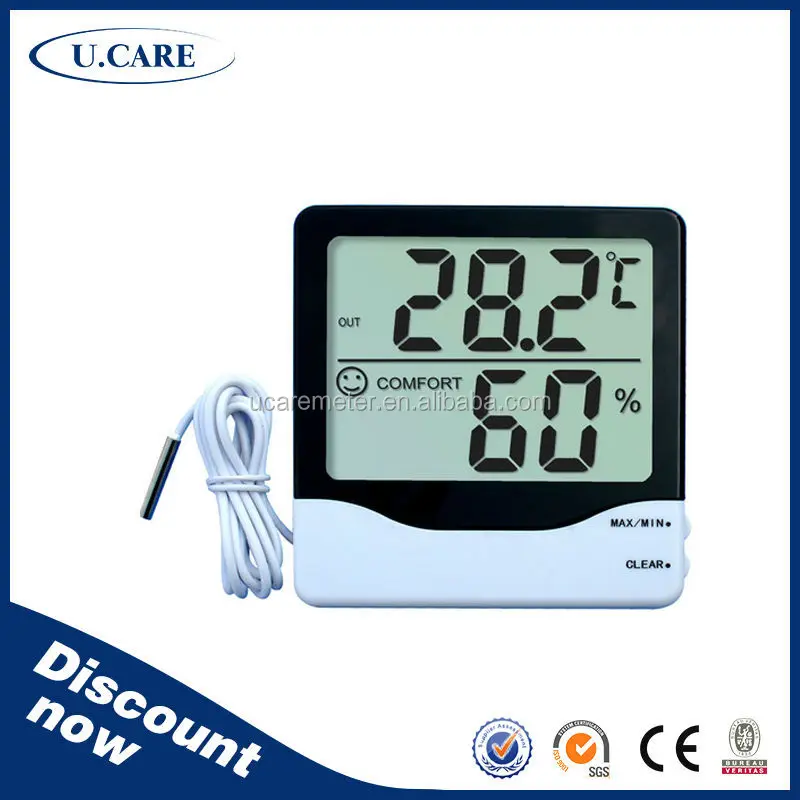 Bigger LCD digital humidity temperature hygrometer, thermometer digital thermo