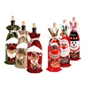 Home Decor Santa Claus Christmas Bottle Wine Cover Snowman Bottom Gift Holders Christmas Navidad Decor New Year