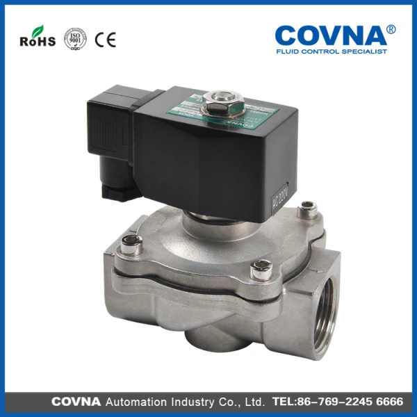 2/2way Pilot Operated Direct Acting Normally Open Solenoid Valve 24VDC