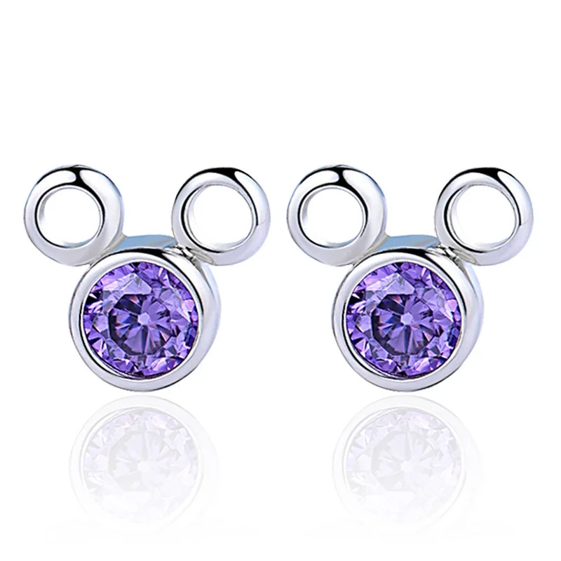 Earring Manufacturer Cute Mickey Stud Earring Simple 925 Silver Jewelry Purple Crystal Earring Stud For Girls, N/a
Earring Manufacturer Cute Mickey Stud Earring Simple 925 Silver Jewelry Purple Crystal Earring Stud For Girls, N/a