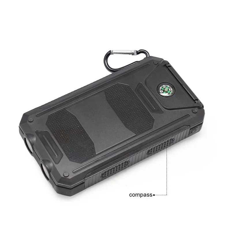Strong waterproof solar mobile power 20000mah compass mobile phone solar power bank - ANKUX.COM
