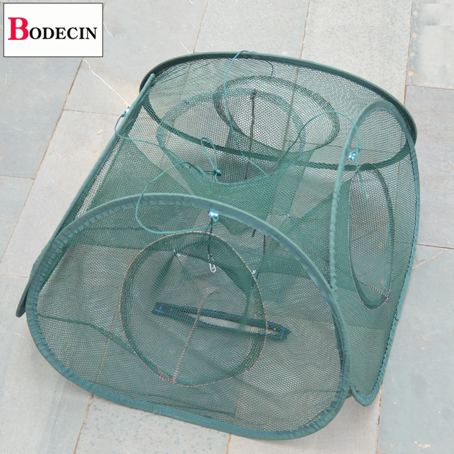 5 Inlets Syncronisation Shrimp Cage Crab Trap Fish Net Crayfish Catcher Casting The Whole Network Tank For Folded Fishing Net (9)
