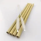 factory supplier bamboo straw with brush