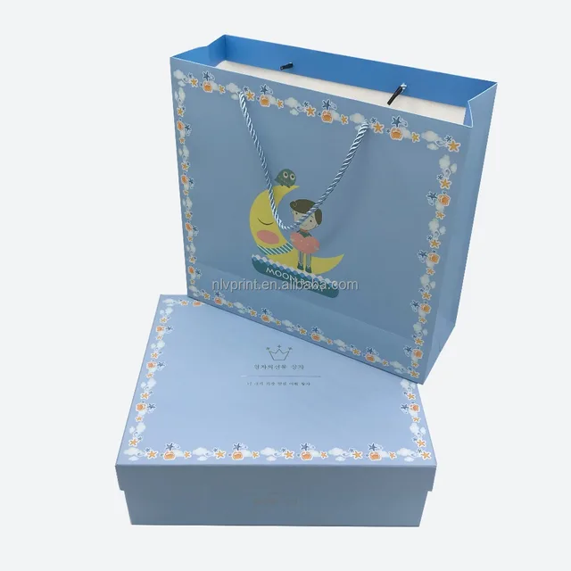wholesale fancy paper cardboard boxes with matching bag,custom