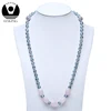 crystal and rose quartz bead for bracelets and necklace