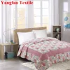 Cute Pink Fruit Dot 100% Cotton Printing Water-washing Embroidered Comforter Quilt