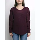 Women's 4% cashmere/20% lambswool/20% cotton/33% viscose/23% nylon knitted pullover sweater