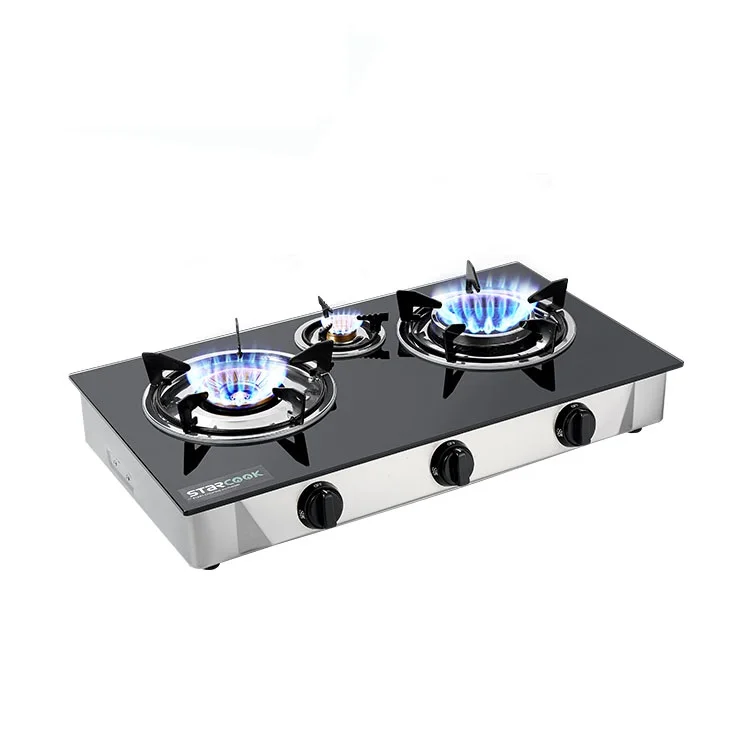 Lpg Glass Cooktop 3 Burner Gas Stove Brass Infrared Buy 3