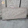 Home decoration horse sunset red marble wall relief sculpture NTMR-006Y