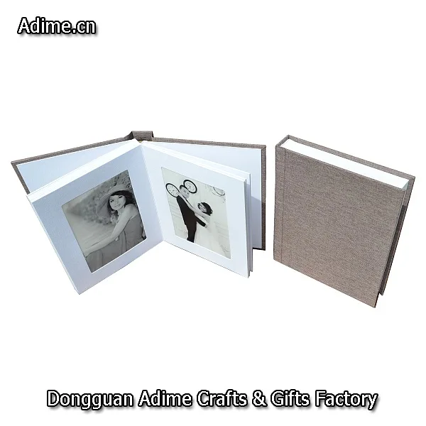 6x8 cloth fabric linen matted slip-in photo album
