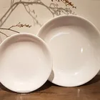 Big size Buffet bowl high quality serving bowl plain white deep plate for restaurant