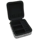 Mini Travel grey jewelry box with flower metal puller