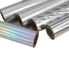 silver gold BOPP lamination film roll light cross packing usage wrapping holographic plastic metallized film metal corona