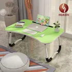 Portable Folding Small Computer Table Desk Laptop Writing Wooden Table Durable MDF Board Desktop Powder Coated Steel Frame