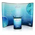 Custom portable magnetic curved pop up table display