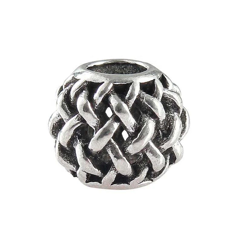 

Big Hole Tibetan Silver Beads Metal Tibetan Silver Spacer Beads Silver Plated For Jewelry Making Charm Bracelets DIY, Photo