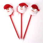 China wholesale fashion cute cartoon ball pen christmas items promotional christmas gift plush ballpoint pen
