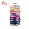 Classic big size solid color metal rubber elastic telephone wire hair band