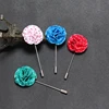 Free Shipping Colorful Flower Lapel Pin Brooch Handmade Men's Suit Flower Brooch Pin for Men Fashion Wedding Boutonniere Pin