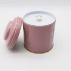 Recyclable round tea tin can with double llids