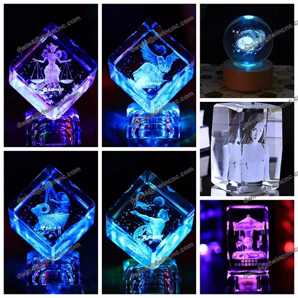 hot sale 3d laser inner glass acrylic crystal engraving 3d laser