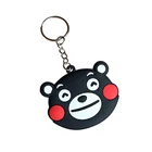 custom 2d cartoon rubber silicone key holder soft pvc keychain