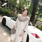 New Design Fashion Stylish Autumn Winter Ladies Casual Wear Cashmere Wool Long Coat Women Wool Coat with Fur Collar