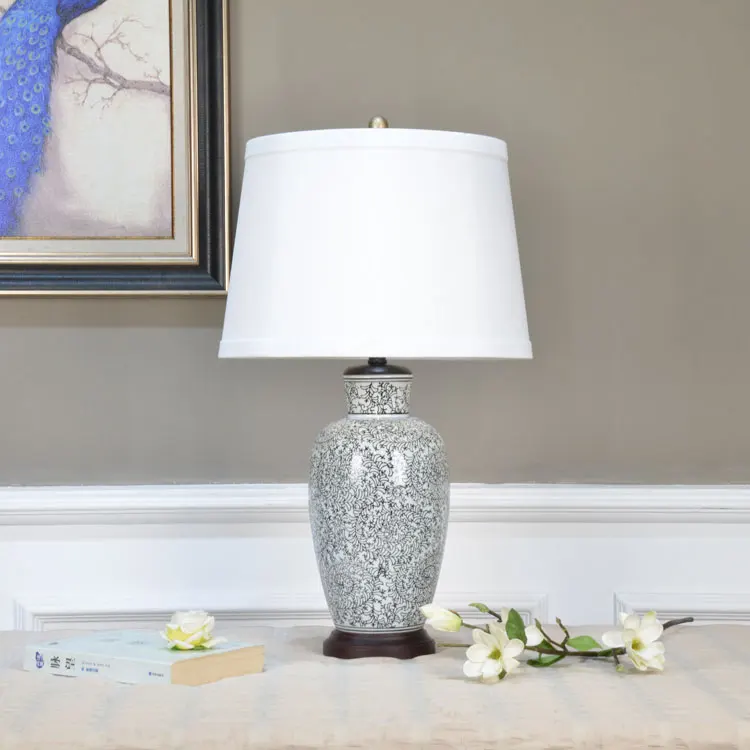 New Arrival Chinese ceramic traditional ceramic table lamps for bedroom