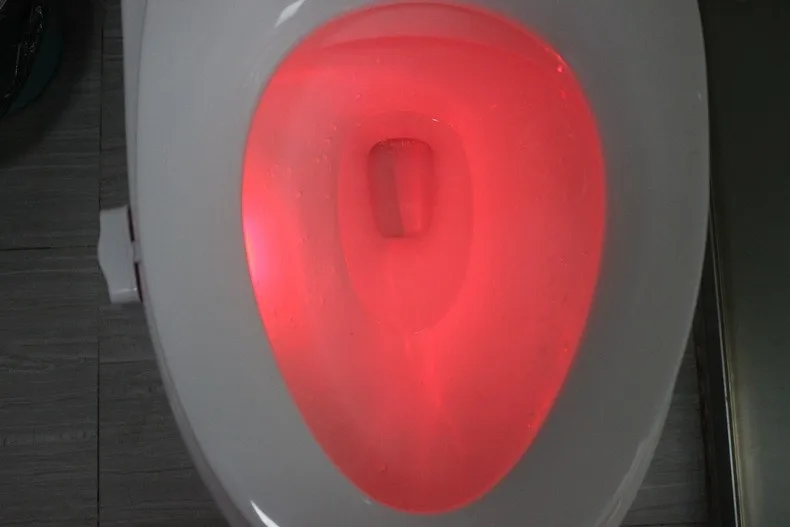 8 Colors Rotated LED Toilet Light , Motion Activated Toilet Light Sensor Switch
