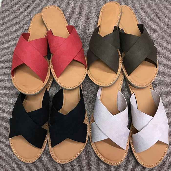 SD-026 2019 new fashion ladies wide cross strap suede vamp PU sole sandals women summer flat slipper outside shoes, Picture show , squine colors
SD-026 2019 new fashion ladies wide cross strap suede vamp PU sole sandals women summer flat slipper outside shoes, Picture show , squine colors
