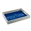 Special Design Home Decoration Wood airline color blue white serving tray