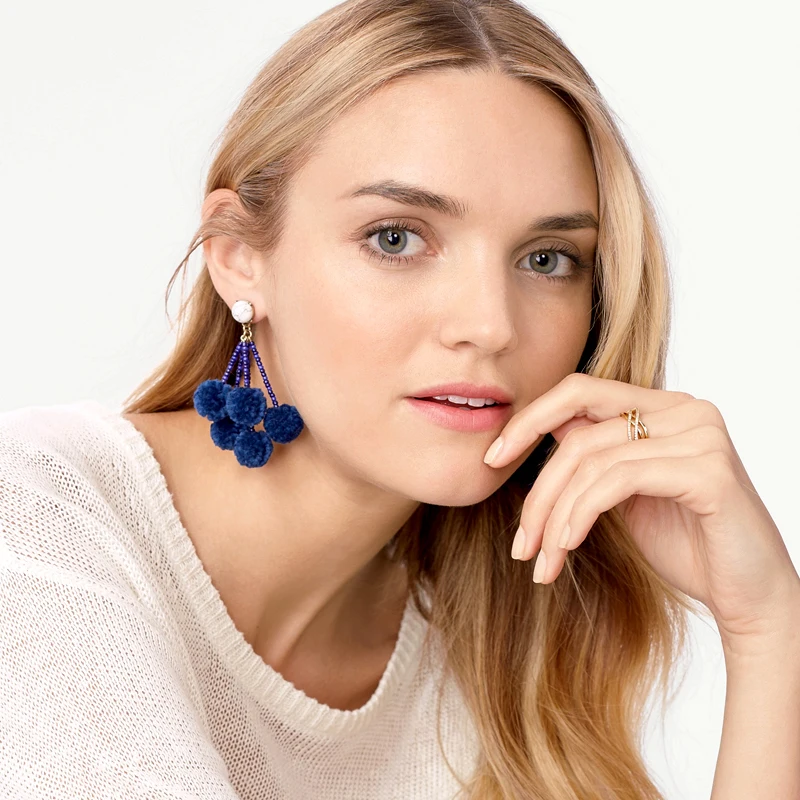 ed004b Beauty Seed Beads Earrings Jewelry White Marble Wholesale Handmade Pom Pom Ball Earrings Women
ed004b Beauty Seed Beads Earrings Jewelry White Marble Wholesale Handmade Pom Pom Ball Earrings Women