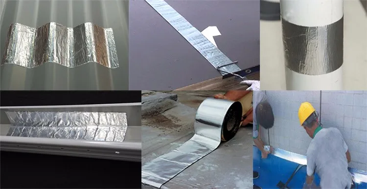 Wholesale Aluminum Foil Self Adhesive  Bitumen Flashing Waterproof Tape