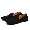 Classic Black Penny Loafers Suede Leather Driving Shoes Slip On Flats Boat Moccasins Slippers Shoes for Men