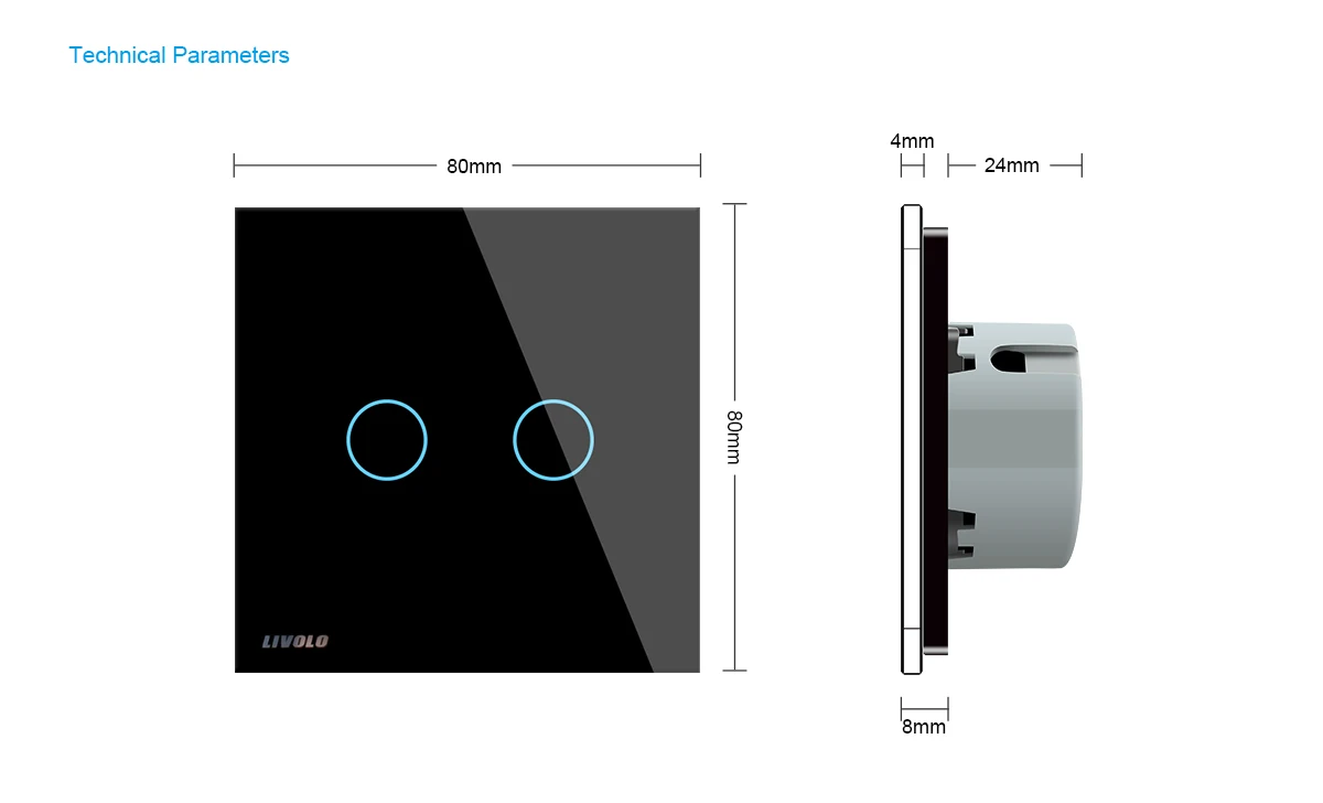 Livolo wall wifi light smart home for mobilephone zigbee touch switch - ANKUX.COM