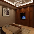 bedroom wardrobe furniture solid wood set with tv cabinet