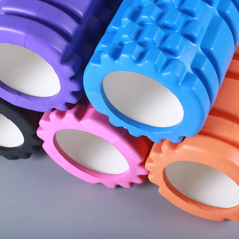 Medicine foam roller 12"4" with grid for deep tissue massage and muscle therapy eva yoga roller fitness equipment
