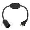 Nema 1-15p 2 Wire Cable Salt American Usa Switch Dimmer Power Cord With E14 Lamp Socket