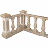 beige natural marble machine carved pillar for garden decoration