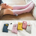 Custom cute baby girls kids cotton knee high tube socks