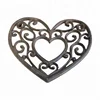 Antique cast iron heart shape metal kitchen pot trivets