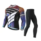 Long Sleeve Pro Cycling Jersey Set Winter Cycling Clothing Suit Fleece Thermal Mountain Bike Jersey Men Cycling Set