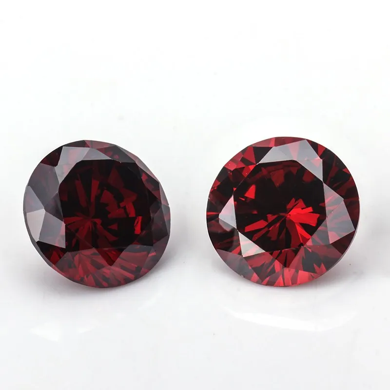 

Starsgem Synthetic Gemstone 8# Red Color Corundum Round Brilliant Cut 1 carat synthetic ruby