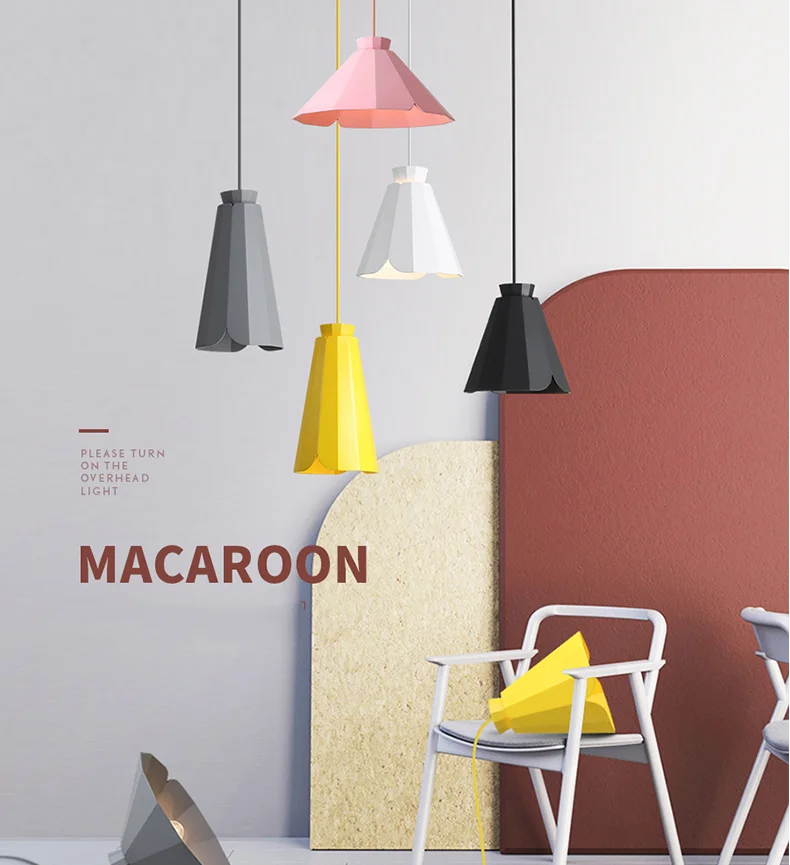 Nordic bedroom bedside simple decorative lamp dining room acrylic single head dining table chandelier