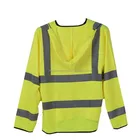 custom hooded long sleeve warning vest for security